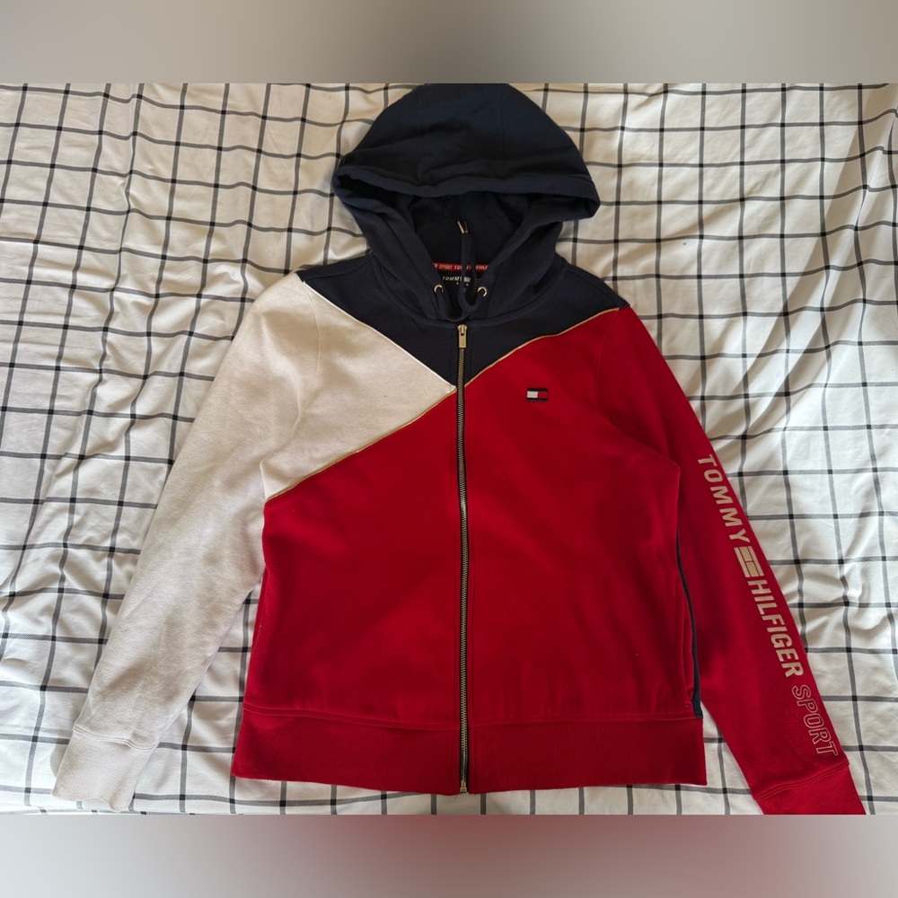 Tommy Hilfiger Red, White, and Navy Hoodie